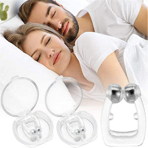 Silicone Magnetic Anti Snore Stop Snoring Nose Clip Sleep Tray Sleeping Aid Apnea Guard Night Device - Snore No More