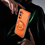 Silicone Phone Case with Magnetic Rotating Bracket in Multiple Colors - silicone phone case magnetic rotating bracket