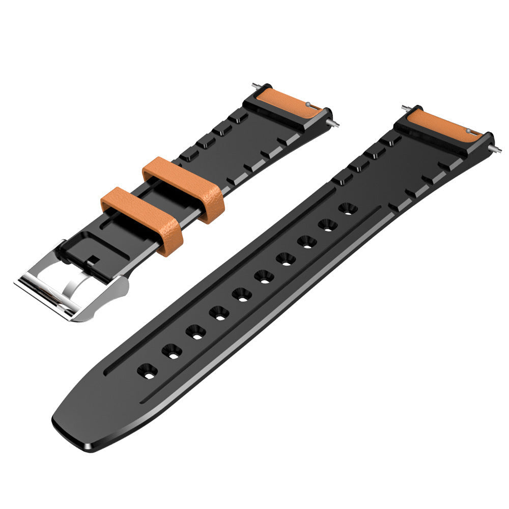 Silicone Plus Leather Watch Strap - Silicone Plus Leather Watch Strap for Optimus Series