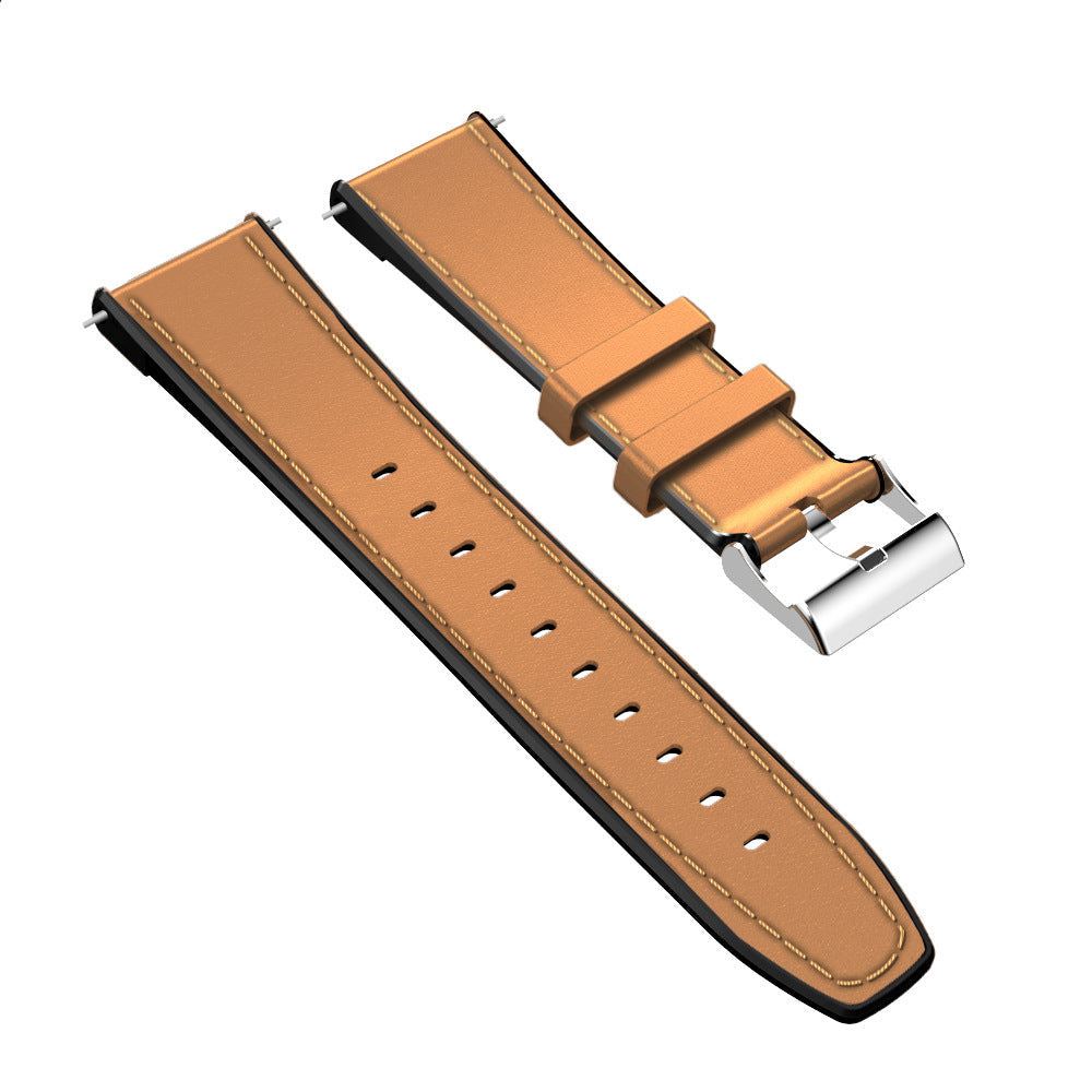 Silicone Plus Leather Watch Strap - Silicone Plus Leather Watch Strap for Optimus Series