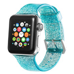 Silicone Smart Watch Strap with Glitter for Unisex Fashion - Teleplus smart watch strap silicone glitter
