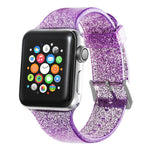 Silicone Smart Watch Strap with Glitter for Unisex Fashion - Teleplus smart watch strap silicone glitter