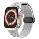 Silicone Sports Strap with Mesh Magnetic Buckle for Apple Watch Series - Teleplus mesh magnetic buckle silicone strap