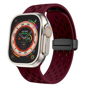 Silicone Sports Strap with Mesh Magnetic Buckle for Apple Watch Series - Teleplus mesh magnetic buckle silicone strap