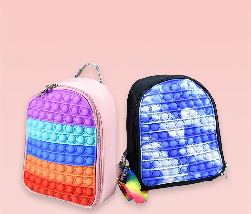 Silicone Super Lightweight Backpack For Children - Backpacks Light as a Feather in Purple Green Blue