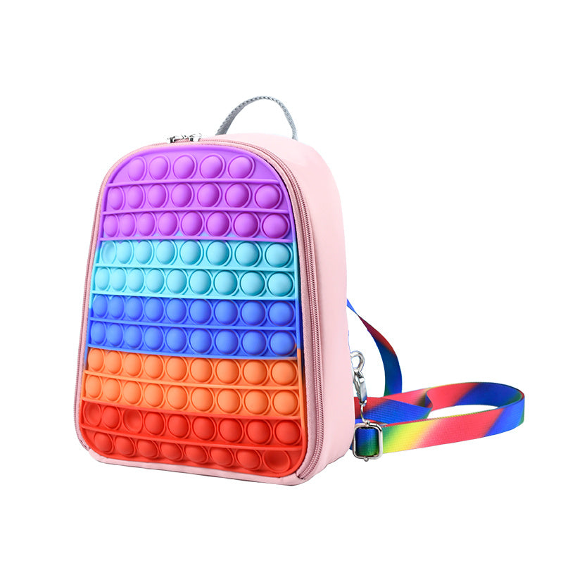 Silicone Super Lightweight Backpack For Children - Backpacks Light as a Feather in Purple Green Blue