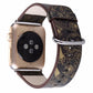 Silk-printed Floral Leather Strap Chinoiserie - Silk Printed Floral Leather Strap Watch Bands