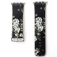 Silk-printed Floral Leather Strap Chinoiserie - Silk Printed Floral Leather Strap Watch Bands