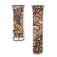 Silk-printed Floral Leather Strap Chinoiserie - Silk Printed Floral Leather Strap Watch Bands