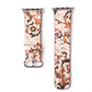 Silk-printed Floral Leather Strap Chinoiserie - Silk Printed Floral Leather Strap Watch Bands