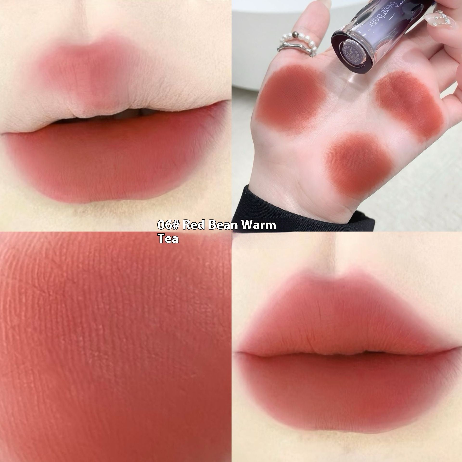 Silky Matte Lip Gloss with Color-Resistant Finish in Peach Pink and Floral Tones - silky matte lip gloss finish