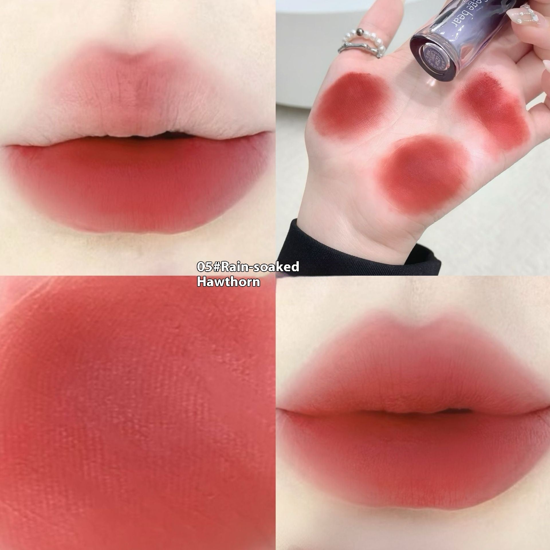 Silky Matte Lip Gloss with Color-Resistant Finish in Peach Pink and Floral Tones - silky matte lip gloss finish