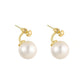 Silver Needle Round Pearl Earrings French Entry Lux High Sense - Earrings So Fancy Even Pearls Are Jealous