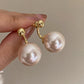 Silver Needle Round Pearl Earrings French Entry Lux High Sense - Earrings So Fancy Even Pearls Are Jealous