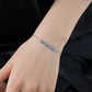 Silver S925 White Blue Round Zirconium Inlaid Round Pendant Minority Fashion Simple Design Bracelet - Silver S925 Blue