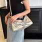 Silver Waist Bag with Crossbody and Shoulder Options for Daily - Teleplus waist bag silver underarm shoulder crossbody