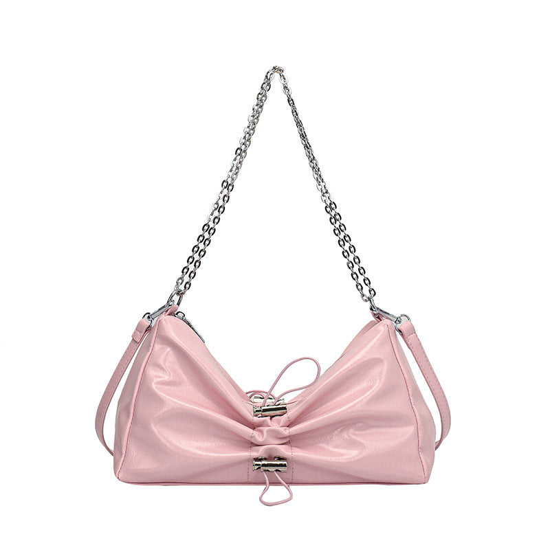 Silver Waist Bag with Crossbody and Shoulder Options for Daily - Teleplus waist bag silver underarm shoulder crossbody