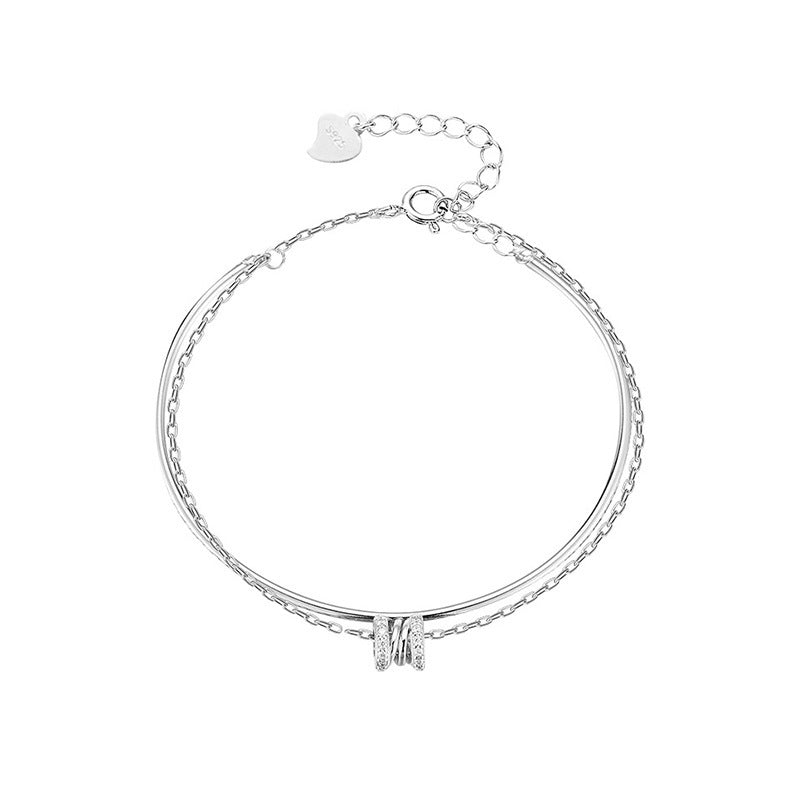 Silver Waist Bracelet For Women Special-interest Design Double Layer - Silver Waist Bracelet for Women Double Layer