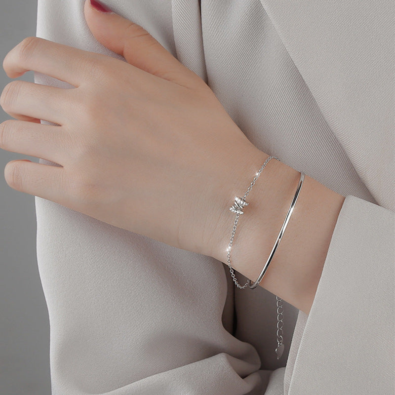 Silver Waist Bracelet For Women Special-interest Design Double Layer - Silver Waist Bracelet for Women Double Layer