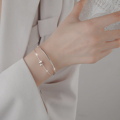 Silver Waist Bracelet For Women Special-interest Design Double Layer - Silver Waist Bracelet for Women Double Layer