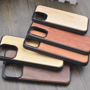Nordic Style Wooden Phone Case for IPhone Compatible with United States Markets - Wood You Believe This Simple Rocks