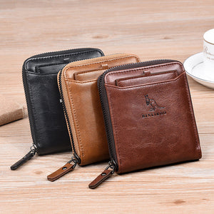 Simple Anti-theft Wallet in Khaki Black or Brown for the United States - Brush Off Theft with This Stylish Marvel