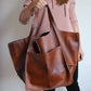 Simple Big Bag in Polyester PU Fabric Large Capacity Shoulder - simple big bag soft leather large capacity shoulder