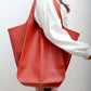 Simple Big Bag in Polyester PU Fabric Large Capacity Shoulder - simple big bag soft leather large capacity shoulder