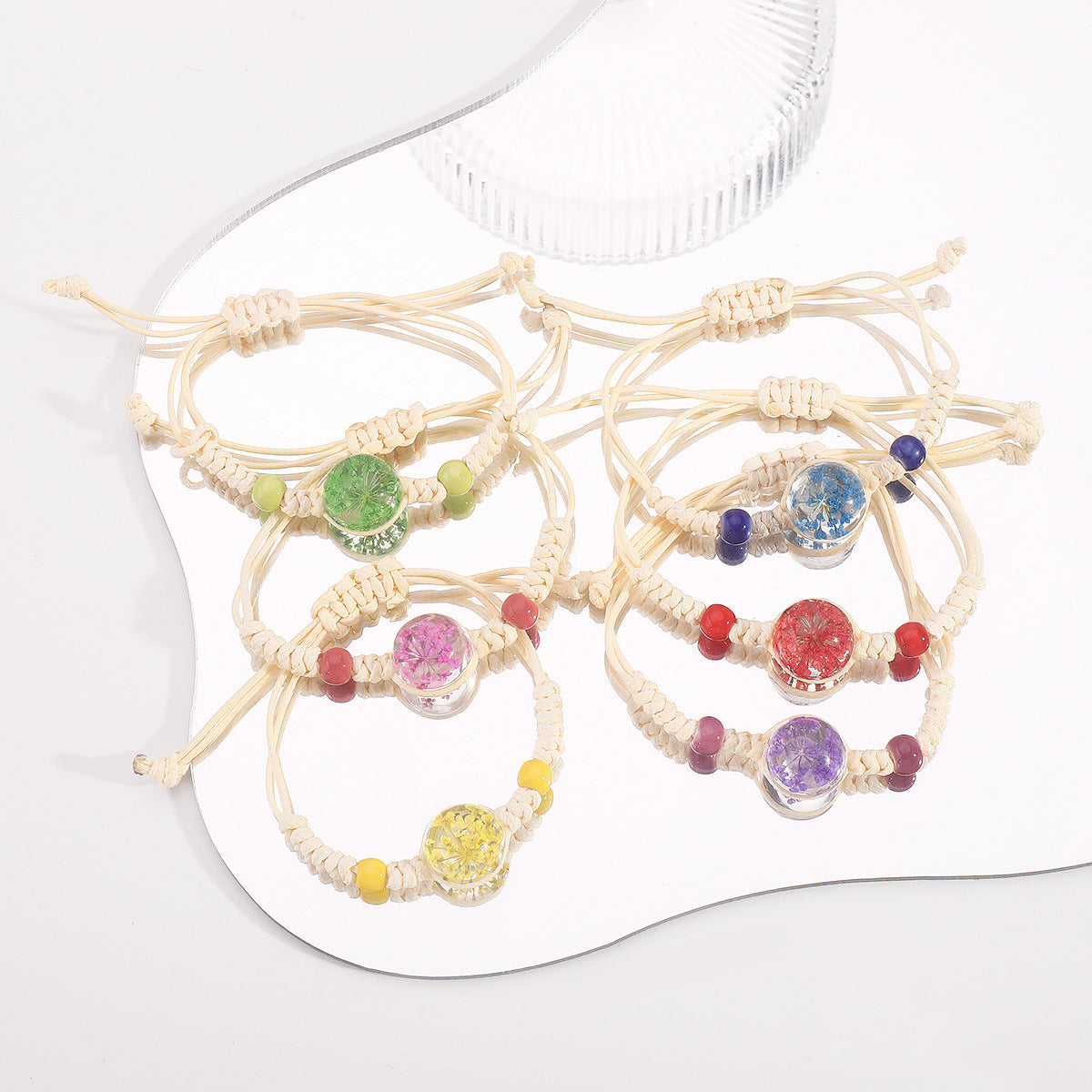 Simple Design Starry Dried Flower Bracelet Sweet Beauty - Simple Design Starry Dried Flower Bracelet for Women