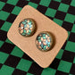 Simple Exquisite Button Stud Earrings Round Hexagonal - Earrings So Simple Even Butterflies Are Jealous