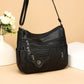 Simple Fashion Shoulder Crossbody Bag with Sandwich Pocket and Zipper - Teleplus simple fashion shoulder crossbody bag
