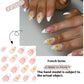 Simple French White Nail Stickers for Ladies Wear Armor Style - simple french white wear armor