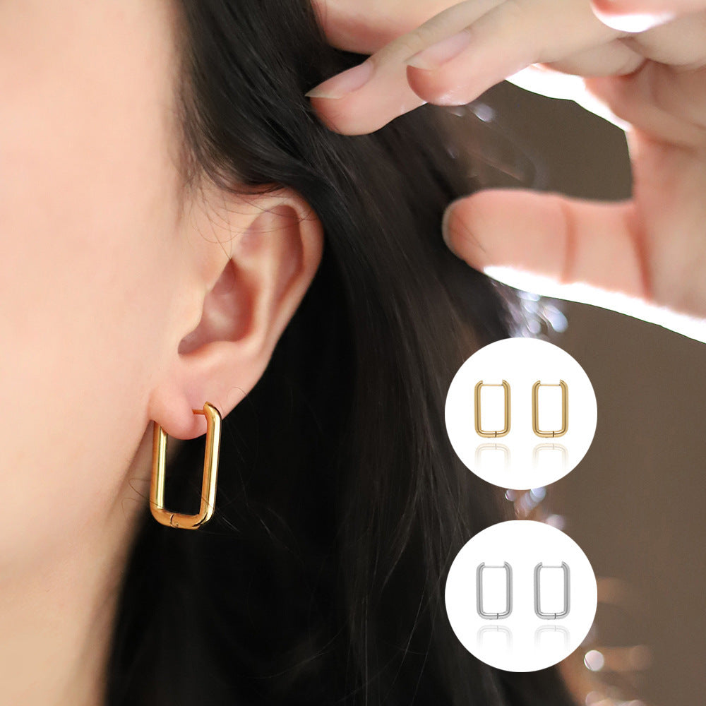 Simple Functional Square Ear Clip Earrings - Square Ear Clips That Won’t Be Square About Style