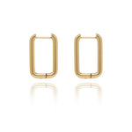 Square Ear Earrings in Gold Silver Titanium Steel for United States and CHF - Clips That Won’t Be About Style united