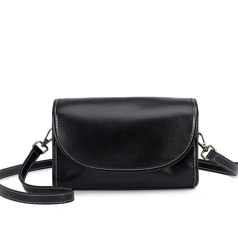 Simple Girl Commuting Cowhide Messenger Bag for Daily - Teleplus simple girl commuting cowhide messenger bag