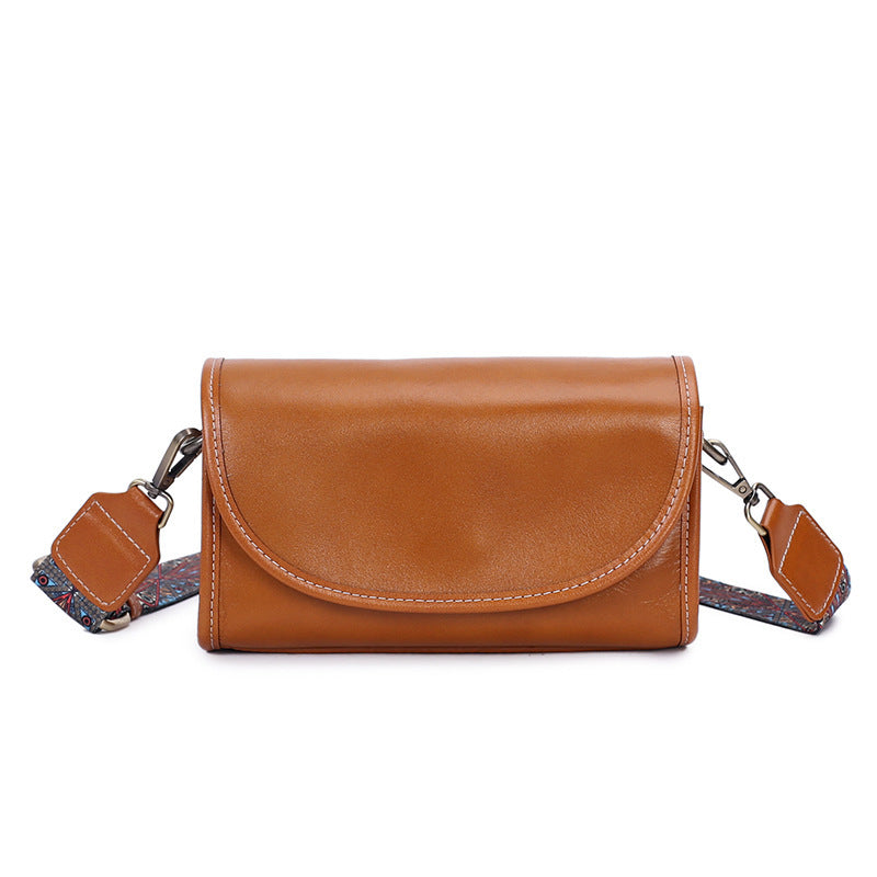 Simple Girl Commuting Cowhide Messenger Bag for Daily - Teleplus simple girl commuting cowhide messenger bag