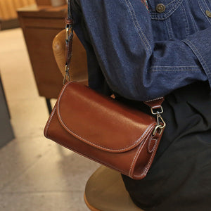 Simple Girl Commuting Cowhide Messenger Bag for Daily - Teleplus simple girl commuting cowhide messenger bag