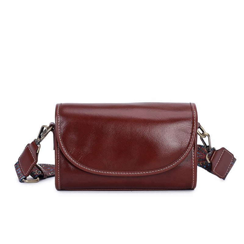 Simple Girl Commuting Cowhide Messenger Bag for Daily - Teleplus simple girl commuting cowhide messenger bag