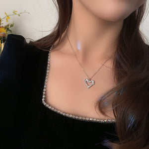 Simple Graceful And Fashionable Necklace Love Texture 925 Sterling Silver - Simple Graceful 925 Sterling Silver Necklace