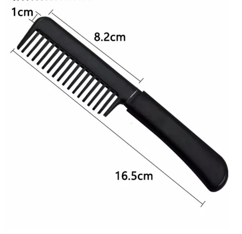 Simple Hairdressing Comb Plastic Multi-color Hair Styling Dense Gear Push Edge Flat - Tame Your Mane with the Simple