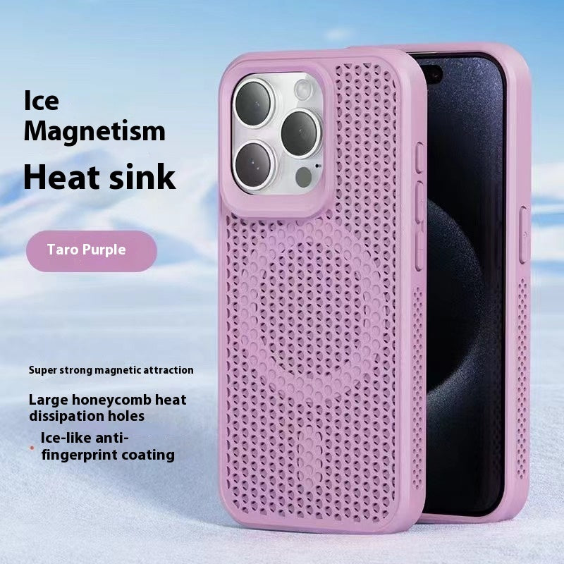 Simple honeycomb mesh case compatible with iPhone models for heat dissipation - Honeycomb Mesh Phone Case Heat