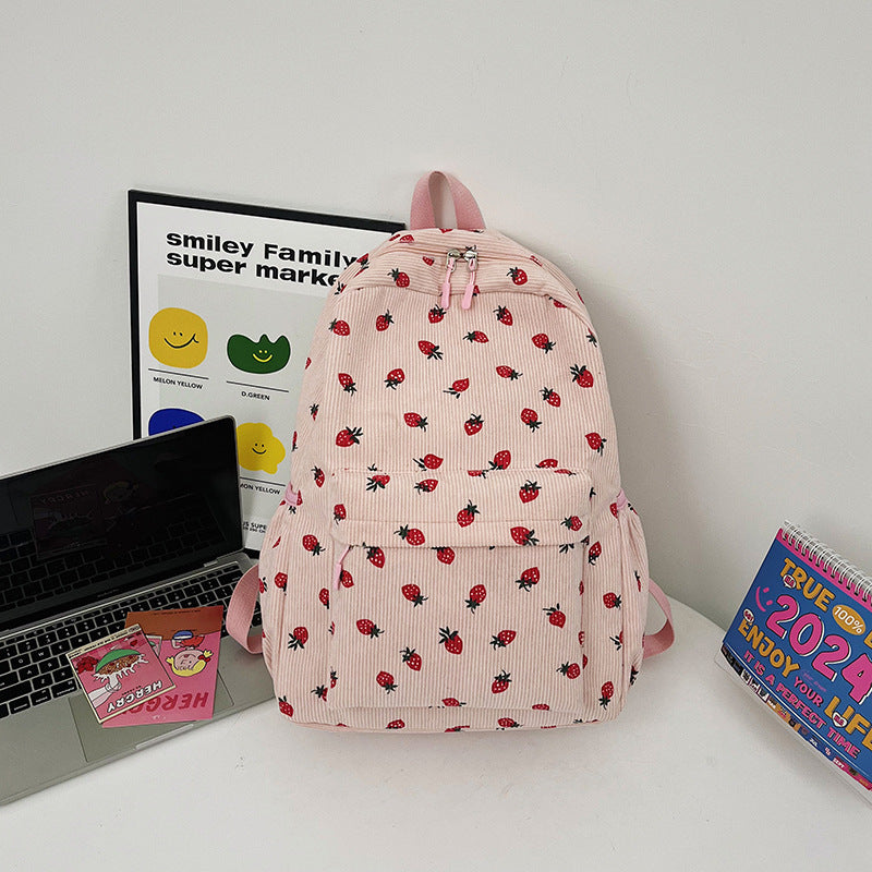 Simple Japanese Style Backpack for Students Outdoor Schoolbag with Changing Pocket - Teleplus backpack simple japanese