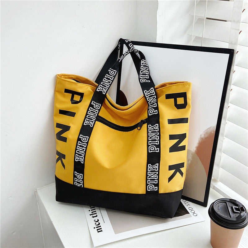 Simple Large Capacity Handbag with Sandwich Pocket for Daily Casual Fashion - Teleplus casual fashion simple large
