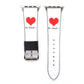 Simple Leather Love Watch Strap in Red and White for 38mm 42mm - Your Time-Telling Romance simple leather love watch