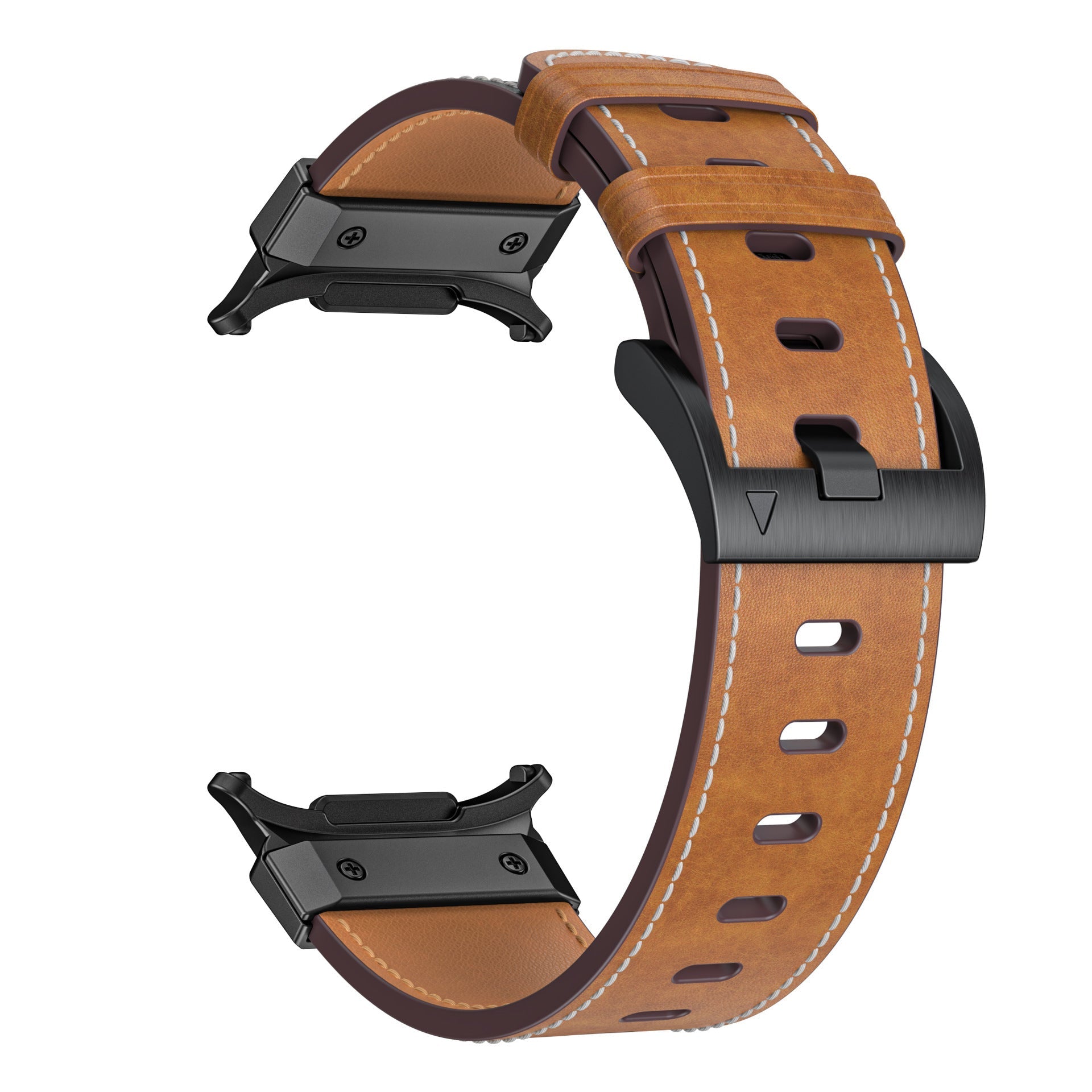 Simple Leather Strap Functional Watch7 Strap - Simple Leather Strap Functional Watch with Black Head Grain