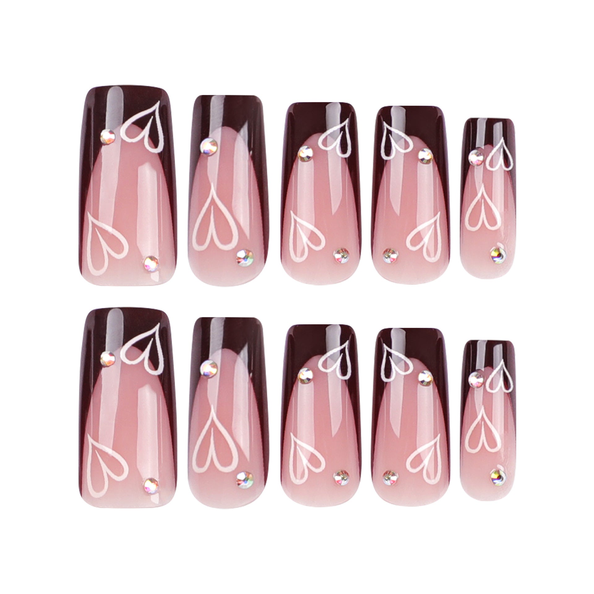 Simple Love Nail Tips for Women s Fashion Ladies Stylish Plastic Glue - Teleplus Women’s simple love nail tip women’s