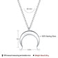 Simple Moon Pendant Sterling Silver Clavicle Chain - Groovy Moon Pendant for Your Stylish Clavicle