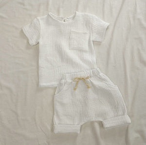 Cotton Pants Set for Women in White Khaki Blue Green United States Market - Tiny Fashionista Approved Nordic Kids Suit