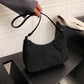 Simple Shoulder Handbag with Trendy Armpit Style and Solid Polyester Colors - style armpit trendy simple shoulder