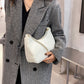 Simple Shoulder Handbag with Trendy Armpit Style and Solid Polyester Colors - style armpit trendy simple shoulder